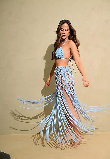 Saia Macramê - Amália Moda Praia